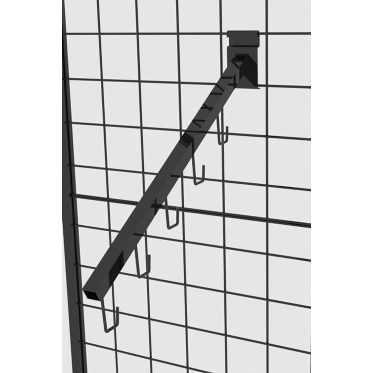 FixtureDisplays 4PK 16" Metal Gridwall Waterfall Hook Bracket with 5 J